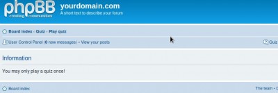 Quiz play once config setting (in use)