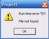 Run Time Error "53".