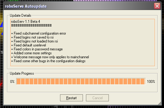 roboServ Is Automatic Do Update Download And Installed!  :wink:
